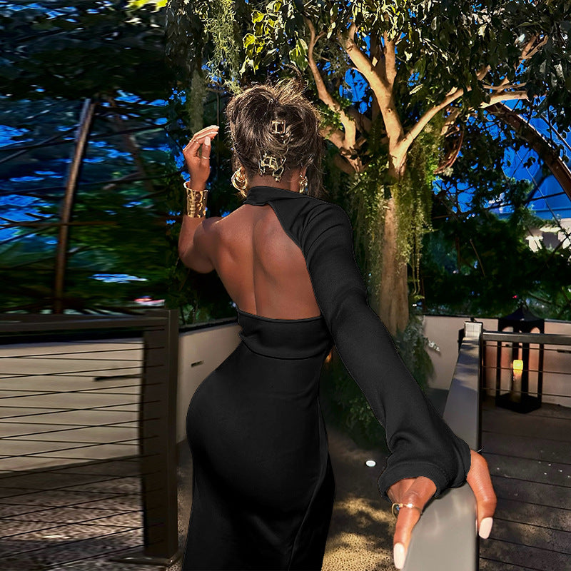 Autumn Elegant Split Dress
