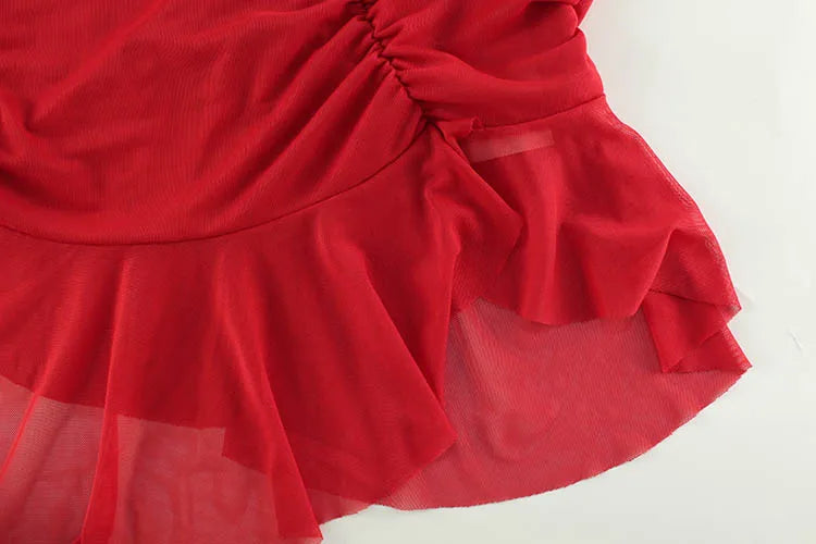 Crimson Kiss Mini Dress