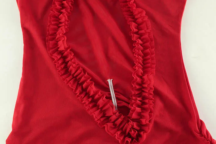 Crimson Kiss Mini Dress